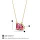 4 - Arika 1.05 ctw Emerald Shape with Pear Shape Pink Tourmaline Toi Et Moi Women Pendant Necklace 