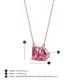 4 - Arika 1.05 ctw Emerald Shape with Pear Shape Pink Tourmaline Toi Et Moi Women Pendant Necklace 