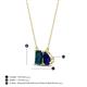 4 - Arika 1.15 ctw Emerald Shape London Blue Topaz with Pear Shape Created Blue Sapphire Toi Et Moi Women Pendant Necklace 