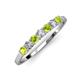 3 - Vivian 3.00 mm Peridot and Diamond 7 Stone Wedding Band 