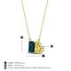 4 - Arika 1.15 ctw Emerald Shape London Blue Topaz with Pear Shape Created Yellow Sapphire Toi Et Moi Women Pendant Necklace 