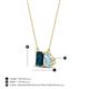 4 - Arika 1.05 ctw Emerald Shape London Blue Topaz with Pear Shape Aquamarine Toi Et Moi Women Pendant Necklace 
