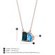 4 - Arika 1.20 ctw Emerald Shape London Blue Topaz with Pear Shape Blue Topaz Toi Et Moi Women Pendant Necklace 