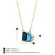 4 - Arika 1.20 ctw Emerald Shape London Blue Topaz with Pear Shape Blue Topaz Toi Et Moi Women Pendant Necklace 