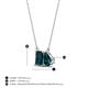 4 - Arika 1.20 ctw Emerald Shape with Pear Shape London Blue Topaz Toi Et Moi Women Pendant Necklace 