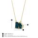 4 - Arika 1.20 ctw Emerald Shape with Pear Shape London Blue Topaz Toi Et Moi Women Pendant Necklace 