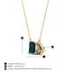 4 - Arika 1.05 ctw Emerald Shape London Blue Topaz with Pear Shape Smoky Quartz Toi Et Moi Women Pendant Necklace 