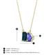 4 - Arika 1.15 ctw Emerald Shape London Blue Topaz with Pear Shape Tanzanite Toi Et Moi Women Pendant Necklace 