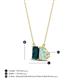 4 - Arika 0.95 ctw Emerald Shape London Blue Topaz with Pear Shape Opal Toi Et Moi Women Pendant Necklace 