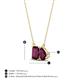 4 - Arika 1.30 ctw Emerald Shape with Pear Shape Rhodolite Garnet Toi Et Moi Women Pendant Necklace 