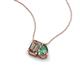 3 - Arika 1.04 ctw Emerald Shape Smoky Quartz with Pear Shape Created Alexandrite Toi Et Moi Women Pendant Necklace 