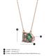 4 - Arika 1.04 ctw Emerald Shape Smoky Quartz with Pear Shape Created Alexandrite Toi Et Moi Women Pendant Necklace 