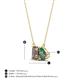 4 - Arika 1.04 ctw Emerald Shape Smoky Quartz with Pear Shape Created Alexandrite Toi Et Moi Women Pendant Necklace 