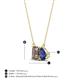 4 - Arika 0.90 ctw Emerald Shape Smoky Quartz with Pear Shape Iolite Toi Et Moi Women Pendant Necklace 