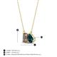 4 - Arika 1.05 ctw Emerald Shape Smoky Quartz with Pear Shape London Blue Topaz Toi Et Moi Women Pendant Necklace 