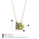 4 - Arika 1.05 ctw Emerald Shape Smoky Quartz with Pear Shape Peridot Toi Et Moi Women Pendant Necklace 