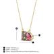 4 - Arika 1.00 ctw Emerald Shape Smoky Quartz with Pear Shape Pink Tourmaline Toi Et Moi Women Pendant Necklace 