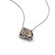 3 - Arika 0.90 ctw Emerald Shape with Pear Shape Smoky Quartz Toi Et Moi Women Pendant Necklace 