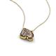 3 - Arika 0.90 ctw Emerald Shape with Pear Shape Smoky Quartz Toi Et Moi Women Pendant Necklace 