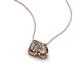 3 - Arika 0.90 ctw Emerald Shape with Pear Shape Smoky Quartz Toi Et Moi Women Pendant Necklace 