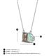 4 - Arika 0.80 ctw Emerald Shape Smoky Quartz with Pear Shape Opal Toi Et Moi Women Pendant Necklace 