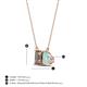 4 - Arika 0.80 ctw Emerald Shape Smoky Quartz with Pear Shape Opal Toi Et Moi Women Pendant Necklace 