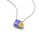 3 - Arika 1.05 ctw Emerald Shape Tanzanite with Pear Shape Created Yellow Sapphire Toi Et Moi Women Pendant Necklace 