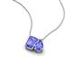 3 - Arika 1.05 ctw Emerald Shape with Pear Shape Tanzanite Toi Et Moi Women Pendant Necklace 