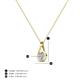5 - Tessie 0.15 ct Natural Diamond (3.50 mm) Women Teardrop Solitaire Pendant Necklace 