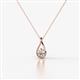 1 - Tessie 0.15 ct Natural Diamond (3.50 mm) Women Teardrop Solitaire Pendant Necklace 