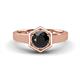 1 - Dinah 1.00 ct Black Diamond Women Hexagonal Signet Solitaire Engagement Ring 
