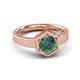 3 - Dinah 1.00 ct Created Alexandrite Women Hexagonal Signet Solitaire Engagement Ring 