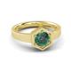 3 - Dinah 1.00 ct Created Alexandrite Women Hexagonal Signet Solitaire Engagement Ring 