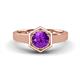 1 - Dinah 0.87 ct Amethyst Women Hexagonal Signet Solitaire Engagement Ring 