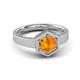 3 - Dinah 0.87 ct Citrine Women Hexagonal Signet Solitaire Engagement Ring 