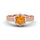 1 - Dinah 0.87 ct Citrine Women Hexagonal Signet Solitaire Engagement Ring 