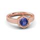 3 - Dinah 0.80 ct Iolite Women Hexagonal Signet Solitaire Engagement Ring 