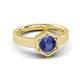 3 - Dinah 0.80 ct Iolite Women Hexagonal Signet Solitaire Engagement Ring 