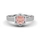 1 - Dinah 0.87 ct Morganite Women Hexagonal Signet Solitaire Engagement Ring 