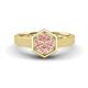 1 - Dinah 0.87 ct Morganite Women Hexagonal Signet Solitaire Engagement Ring 