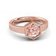 3 - Dinah 0.87 ct Morganite Women Hexagonal Signet Solitaire Engagement Ring 