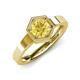 4 - Dinah 1.20 ct Created Yellow Sapphire Women Hexagonal Signet Solitaire Engagement Ring 