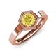 4 - Dinah 1.20 ct Created Yellow Sapphire Women Hexagonal Signet Solitaire Engagement Ring 