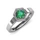 4 - Dinah 1.00 ct Created Alexandrite Women Hexagonal Signet Solitaire Engagement Ring 