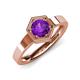 4 - Dinah 0.87 ct Amethyst Women Hexagonal Signet Solitaire Engagement Ring 