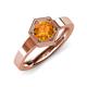 4 - Dinah 0.87 ct Citrine Women Hexagonal Signet Solitaire Engagement Ring 
