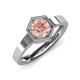 4 - Dinah 0.87 ct Morganite Women Hexagonal Signet Solitaire Engagement Ring 