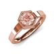4 - Dinah 0.87 ct Morganite Women Hexagonal Signet Solitaire Engagement Ring 