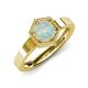4 - Dinah 0.66 ct Opal Women Hexagonal Signet Solitaire Engagement Ring 