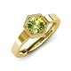 4 - Dinah 1.10 ct Peridot Women Hexagonal Signet Solitaire Engagement Ring 
